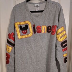 Disney Gray Sweatshirt with Colorful Logo